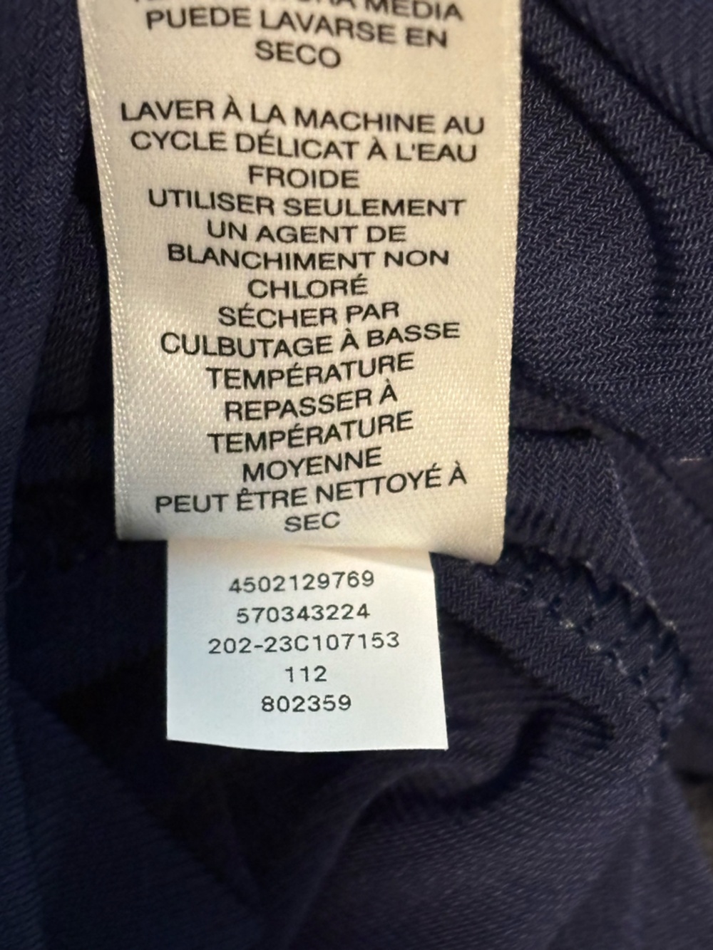 Chico's side-knot grommet top in navy blue women's size medium Chicos size 1 - Picture 14 of 16